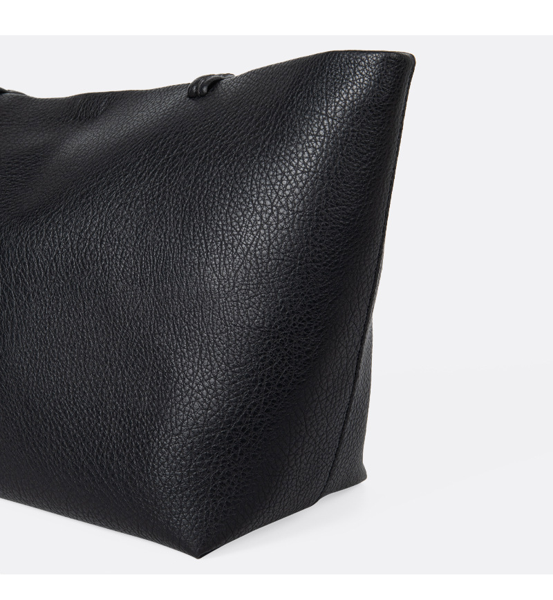 Nuevo diseño de nicho coreano, bolso de hombro de cuero suave con estampado de lichi para mujer, bolso de mano sencillo de gran capacidad para desplazamientos diarios_voghion.com