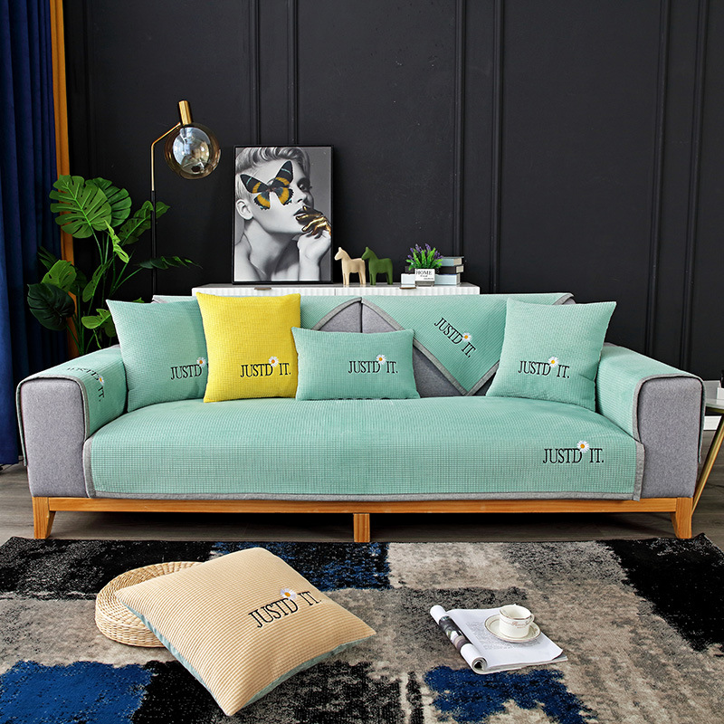 Manufactor Direct selling Corn Sofa cushion Fabric art non-slip modern Simplicity winter Plush Sofa towel currency sofa