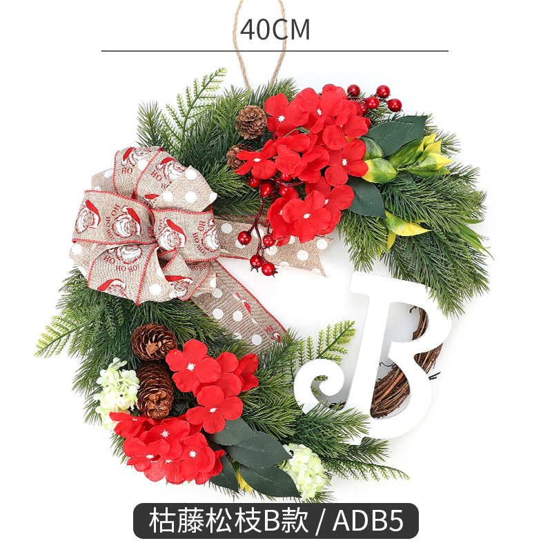 Navidad decorativo Garland ratán cifrado paquete vacaciones diseño ventana puerta ratán Garland decoraciones de Navidad