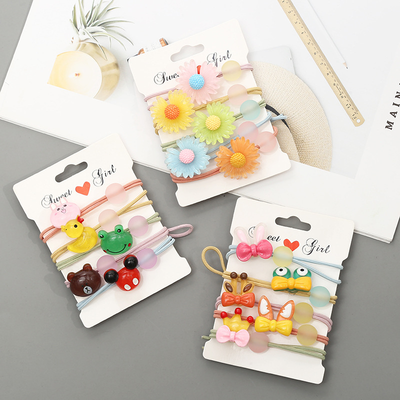 新款儿童卡通发圈不伤发宝宝扎头发皮筋公主头饰可爱女童发绳地摊|ms