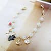 Cartoon rabbit, cute crystal bracelet for elementary school students, Birthday gift