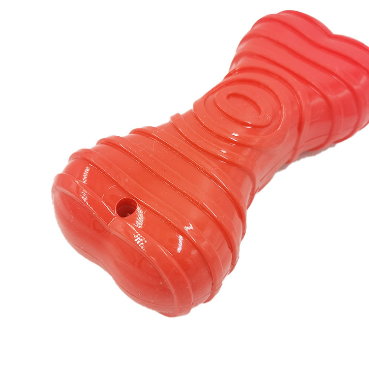 Venta directa de fábrica perro juguete sonido hueso TPR molar diente Limpieza Grande mascota entrenamiento juguete en stock al por mayor