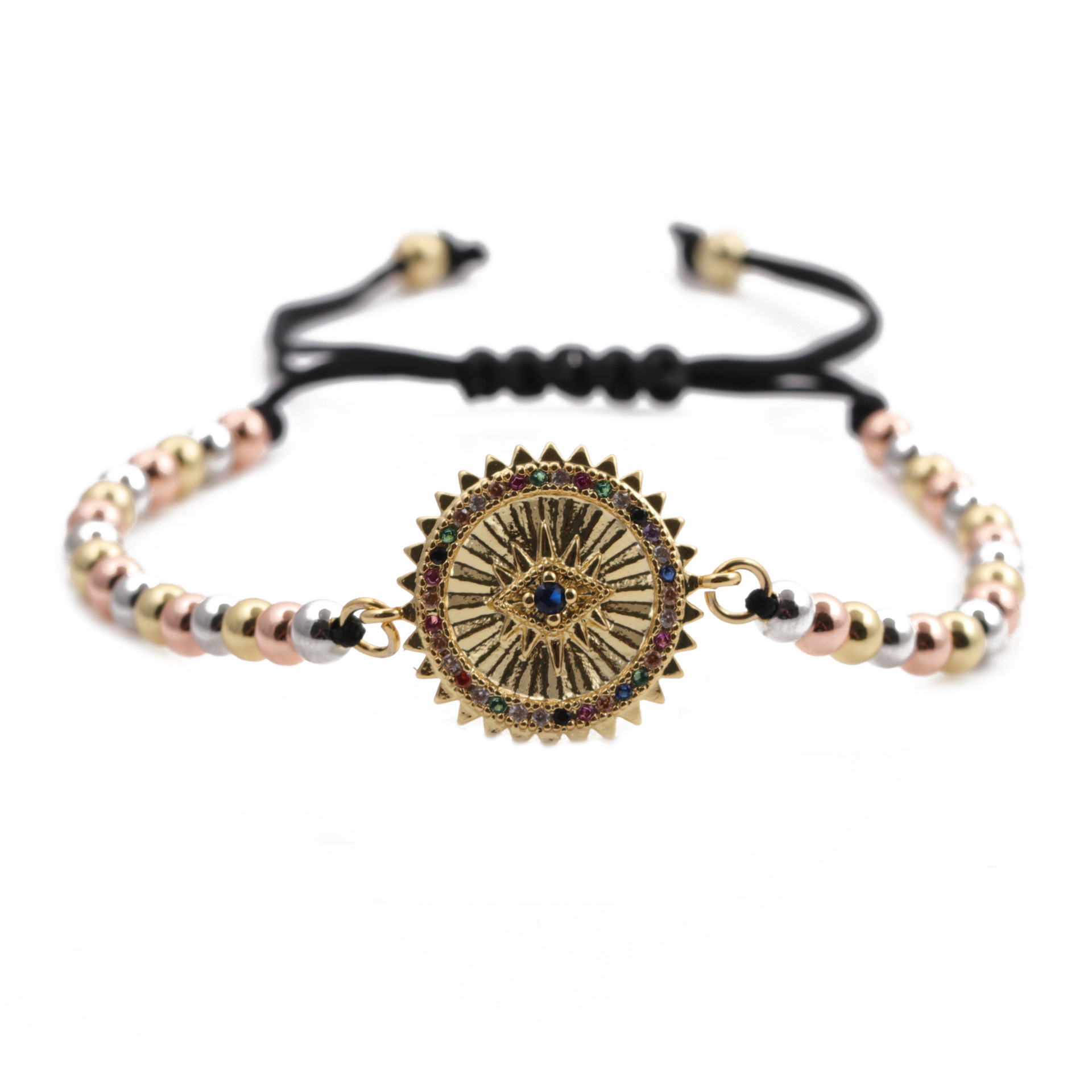 copper micro-inlaid zircon devilu0027s eye bracelet