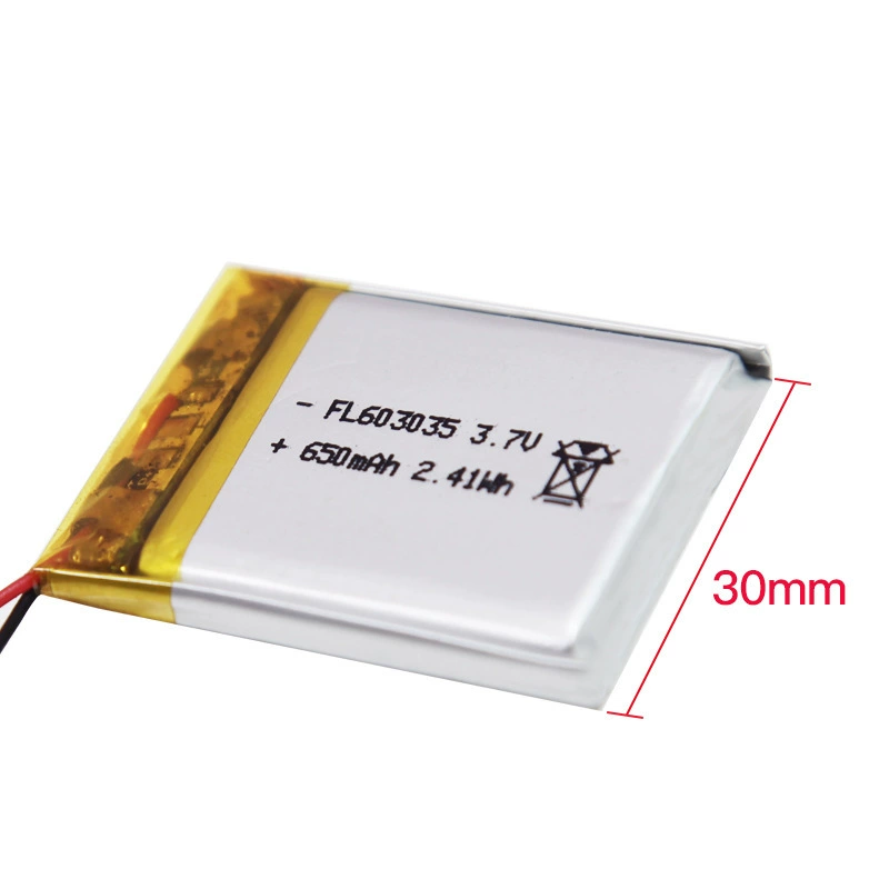 603035 литиевая батарея 650 mAh, Bluetooth малой акустики, цифровой будильник, рекордер поездок, элемент повышенной плотности