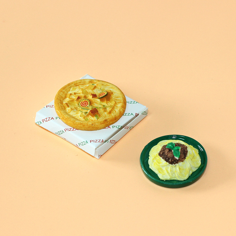 微缩盲袋模型玩具娃娃屋配件摆件盲盒披萨盒肉酱意大利套装N105|ms