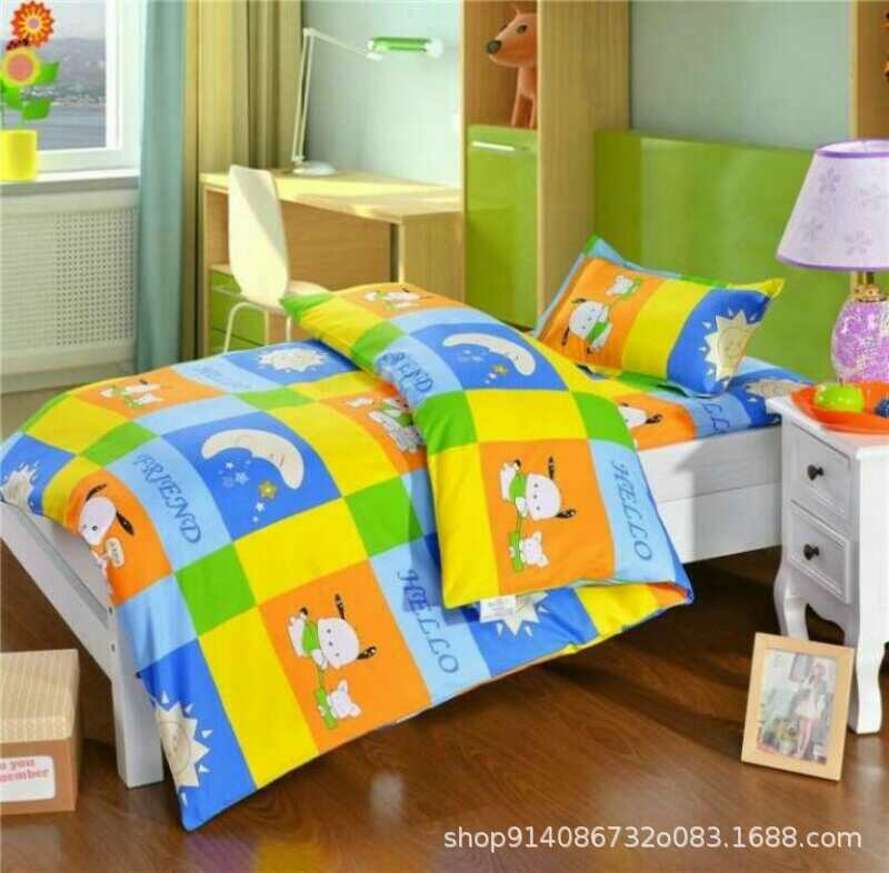 kindergarten quilt Three Six piece set Containing core pure cotton children Cool in summer Cartoon thickening Autumn and winter Bedding