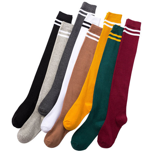 Autumn and winter over-the-knee socks, women's long socks, spring and autumn, Japanese style Korean college style student mid-calf socks, high-leg long football socks