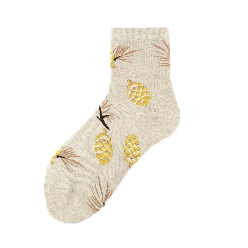 Women's Simple Style Classic Style Color Block Cotton Printing Crew Socks A Pair display picture 7