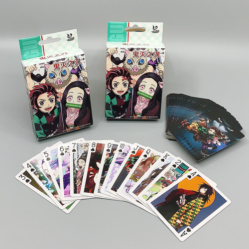 Anime Poker, Demon Slayer Poker, Kamado Tanjiro Nezuko Solitaire, Anime Peripheral Board Games Wholesale