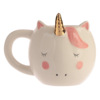 New animal squinting unicorn ceramic cup cute emoticon cup anime Student water cup around