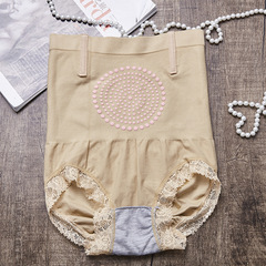 Ladies Postpartum High-Waist Abdominal Compression Underwear Seamless Invisible Body Shaping Lace Edge Bodysuit