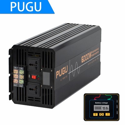 6000W純正弦波逆變器12V轉220V家用大功率太陽能光伏逆變器電源