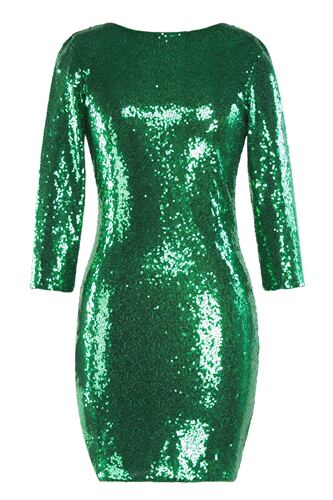 Green red royal blue silver gold Sequin jazz dance Dresses for women girls singers nightclub hot dance Mini skirts Bridesmaid Performance Dress Night Club Women's Clothing