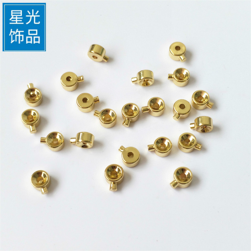 Bracelet Necklace Small Clip Locating Buckle DIY Accessories Copper Plated 14 Gold Buckle Color Preservation Necklace Finishing Jewelry Buckle