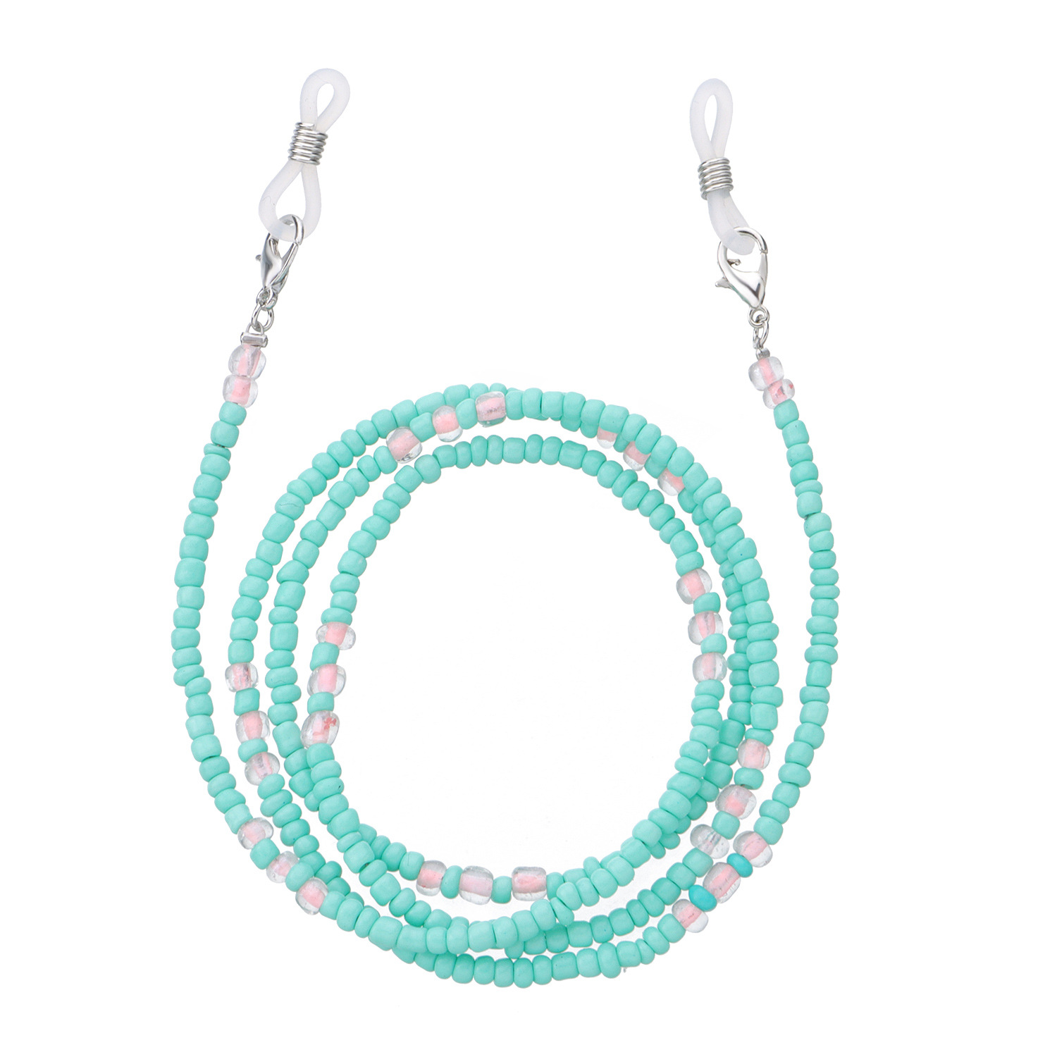 European And American Jewelry Transparent Rice Beads Glasses Chain Women's Fashion Dual-purpose Mask Anti-shake Chain Holder