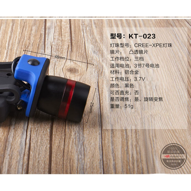 Factory wholesale 3AAA rotation coke 3 gear, light lighting flashlight XPE strong bald headlight ABS hat clip