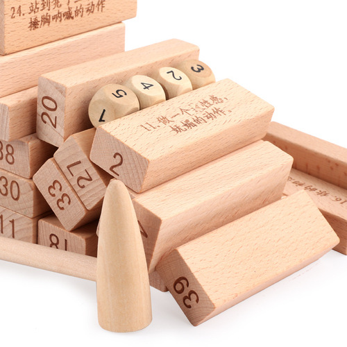 Children's puzzle layer-by-layer high-drawing building block tower parent-child cauldron drawing tabletop game adult Jenga toy