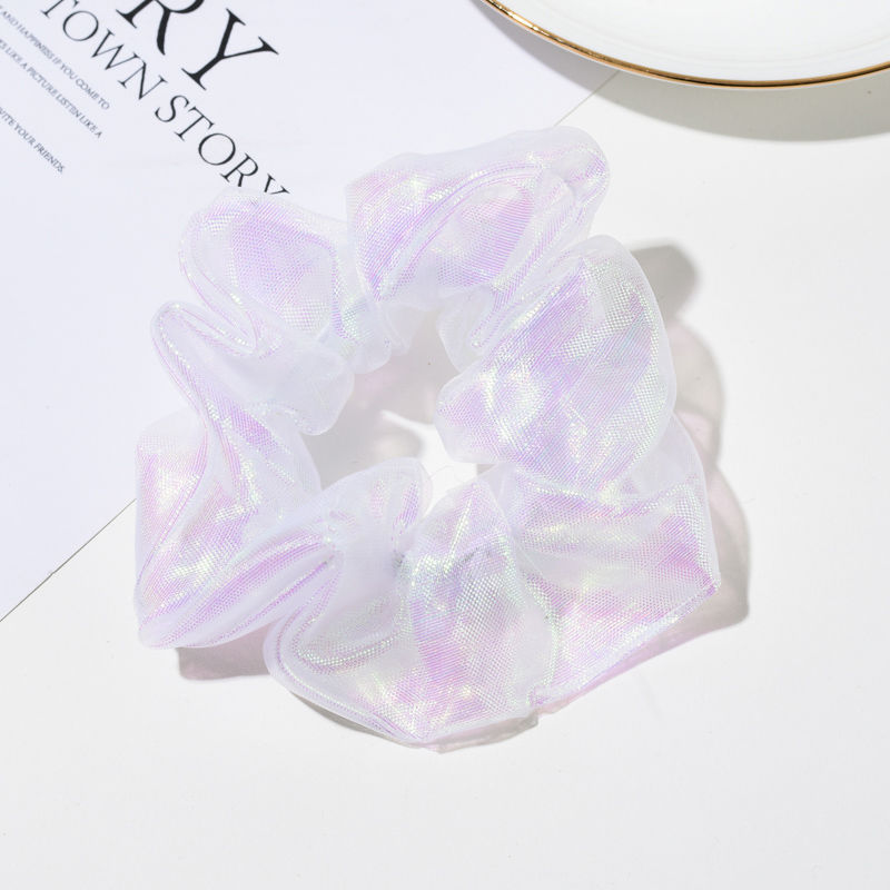 Gauze Material Simple Style Women's Solid Color Gauze Hair Tie