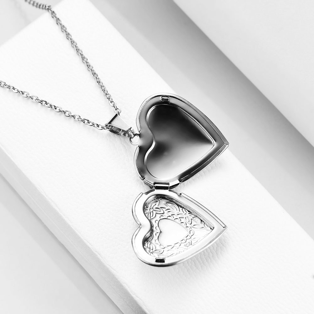 Street Occasion Simple Style Heart Shape Titanium Steel Plating Metal Necklace