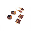 Design brand accessory, wooden earrings, European style, simple and elegant design
