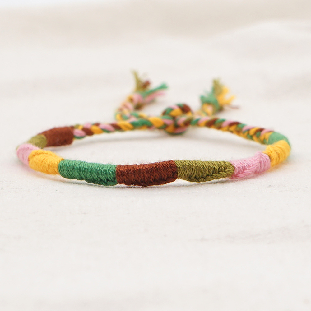 handgemachte Baumwolle geflochten bhmischen Stil Farbe ethnische Kunst elastischen Armbandpicture18