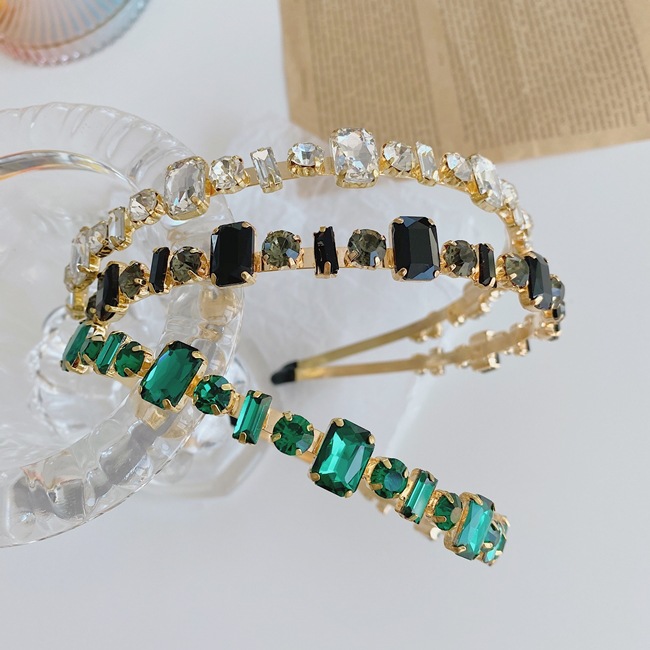 Korean Full Diamond Baroque Full Diamond Alloy Thin Side Headband Wholesale display picture 8