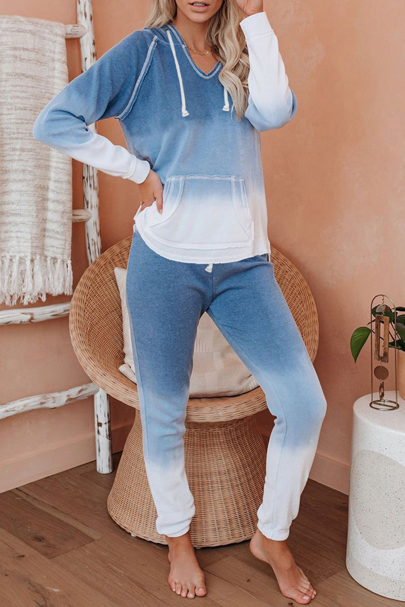 2020 Spring and Summer New European and American Home Casual Wear Two-Piece Set for Women Summer Amazon Long-Sleeved Pants Home Set