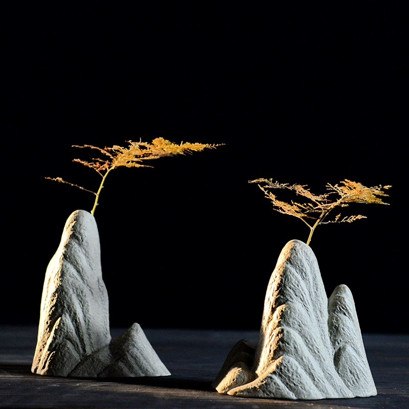 Настенная Маленькая ваза Цветочный горшок Отличительная стена Креативные горы и реки Зеленая диета Гостиная Декоративная простая гидропонная посуда Без перфорации