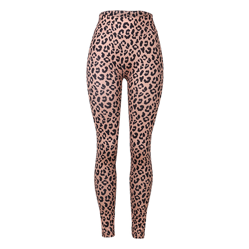  leopard print high waist casual sports pants NSKX7778