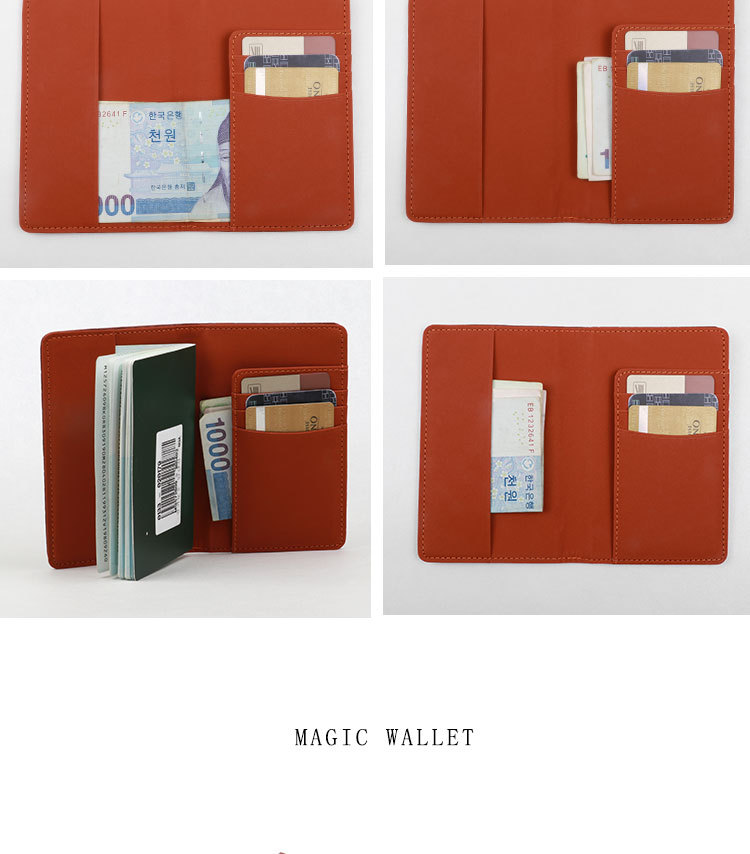 عبر الحدود حصريًا للإبداع Pu حقيبة جواز رجال محفظة رجالية مشبك بطاقة مصرفية حزمة محفظة نقدية display picture 18
