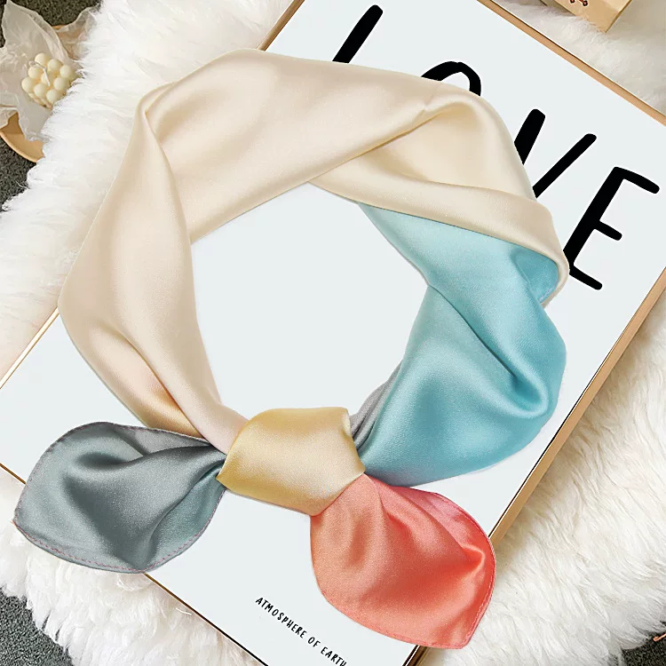 Fashionable summer thin silk scarf, gradient