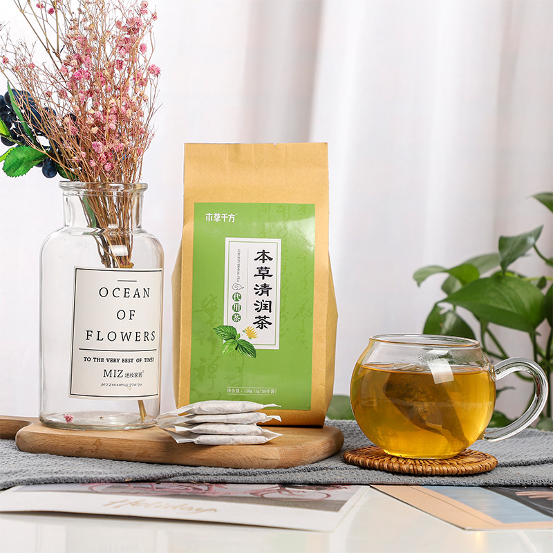 本草清润茶鱼腥草茶清杮润杮茶雾霾戒烟花草茶代加工袋泡组合厂家