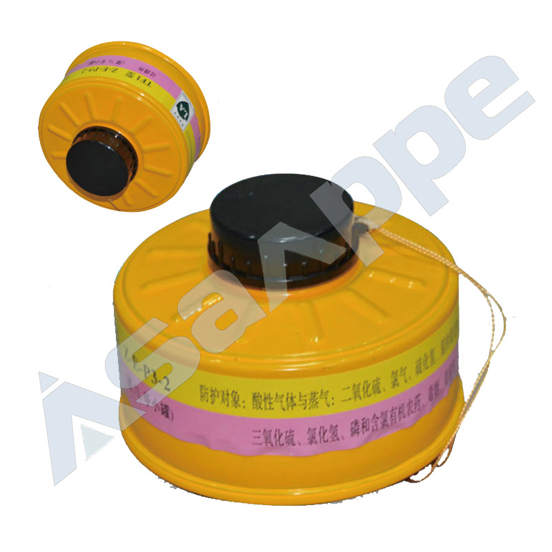 防毒面罩过滤罐滤毒罐防一氧化碳硫化氢滤毒罐1号5号8号滤毒罐