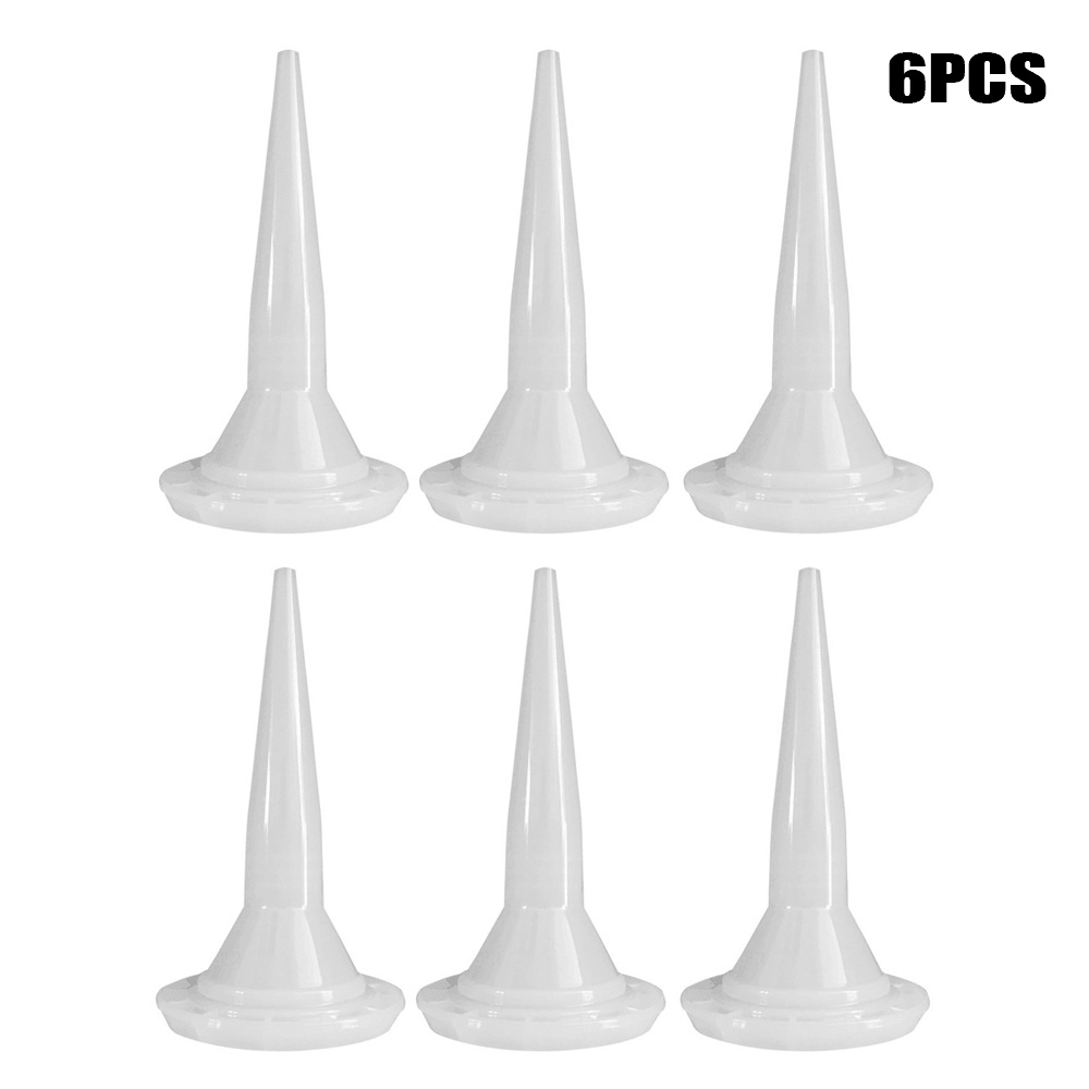 跨境热销6件套压胶枪塑料喷嘴密封胶填缝喷嘴玻璃胶分配器窗缝