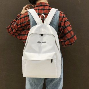 Schoolbag Female High School and College Students Korean Canvas Backpack ins Simple All-match Mori Harajuku ulzzang Backpack