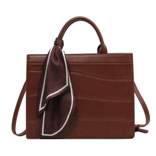 Autumn/Winter Handbag  New Trend Fashion Popular Stone Texture Ins Large Capacity Crossbody Tote Bag