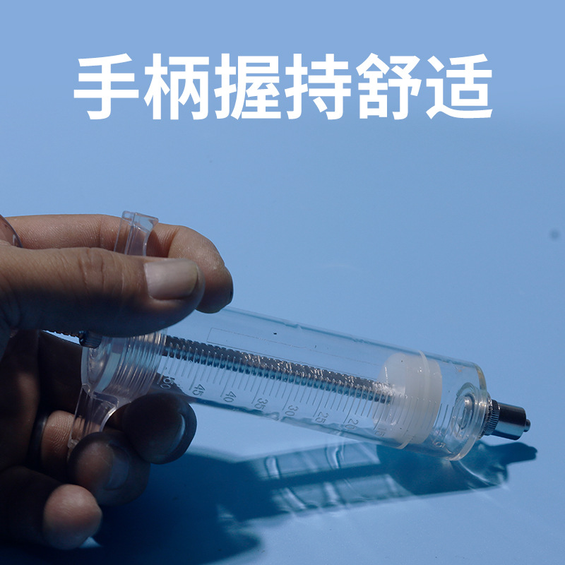 Veterinaria jeringa de acero de plástico 10 20 30 50 100mL jeringa de vacuna multi-especificación jeringa continua