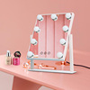 Cross -border e -commerce Hollywood desktop bubble mirror three -color LED beauty mirror Amazon hot -selling glowing beauty mirror