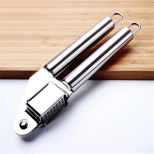 Stainless steel garlic press manual garlic mashing artifact kitchen multi-functional household garlic squeezing tool