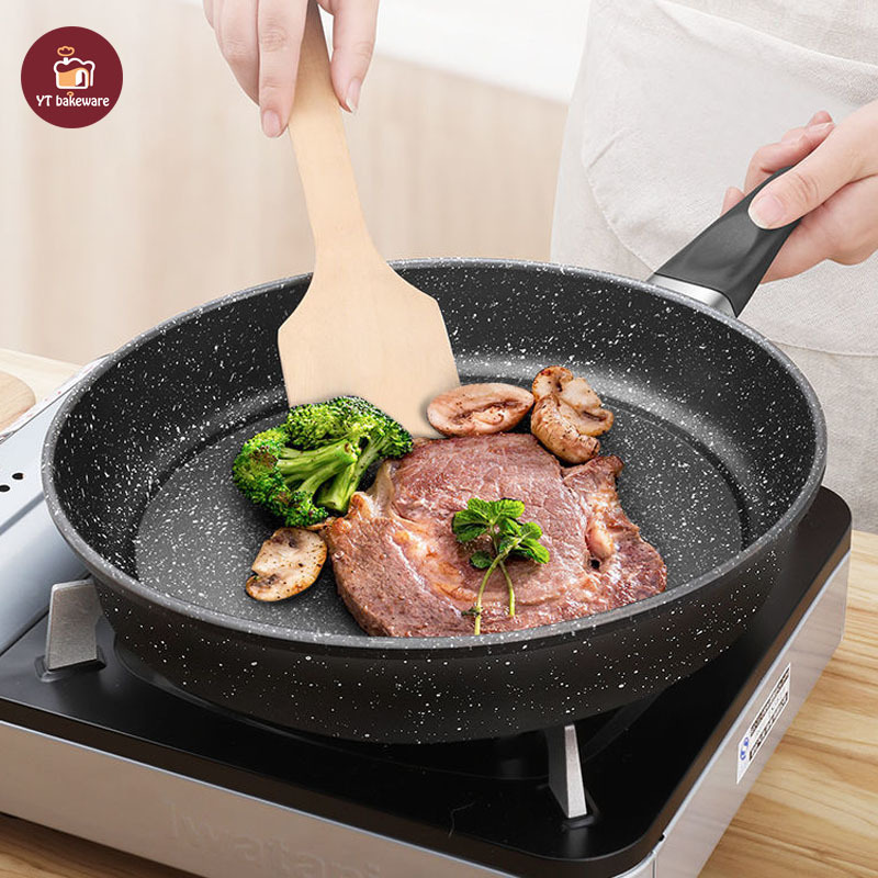 Exit Foreign trade non-stick cookware 26cm Flat bottom Frying pan Lampblack Sure Put oven Baking tray