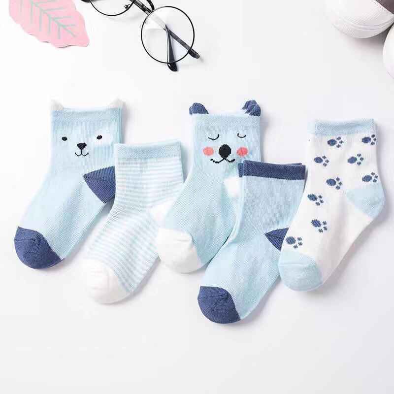 Wholesale children's socks spring and autumn thin breathable medium tube newborn babies 0-6 months old boys and girls 1-3 years old ship socks