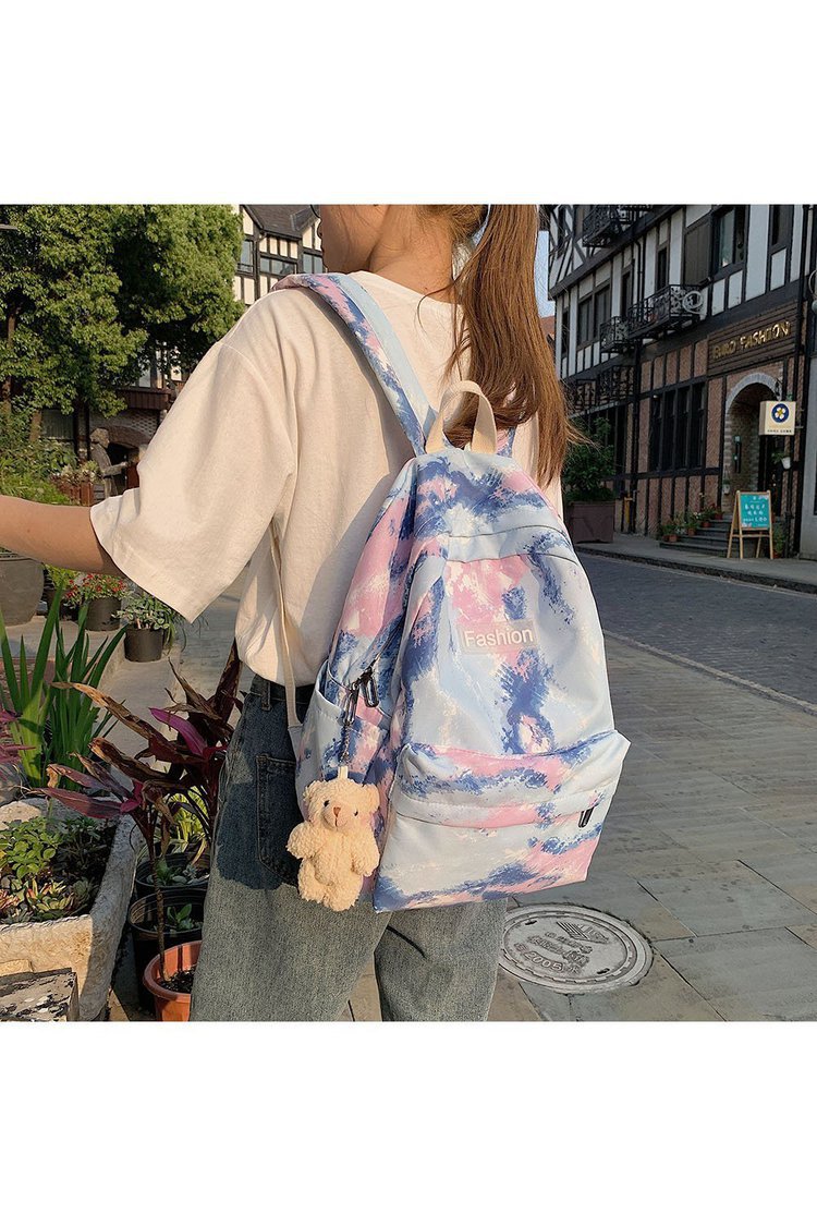 Schoolbag New Korean Fashion Gradient Color Tie-dye Girl Student Schoolbag Backpack Wholesale Nihaojewelry display picture 9