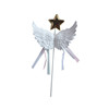 Birthday cake decorative baking accessories white wings Beautiful pentagram, stars, spouse wings cake plug -in plug -in flag