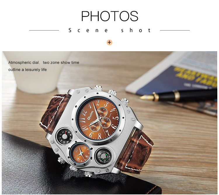 Casual, Daily Occasion Retro Solid Color Buckle Quartz Watch Men's Watches