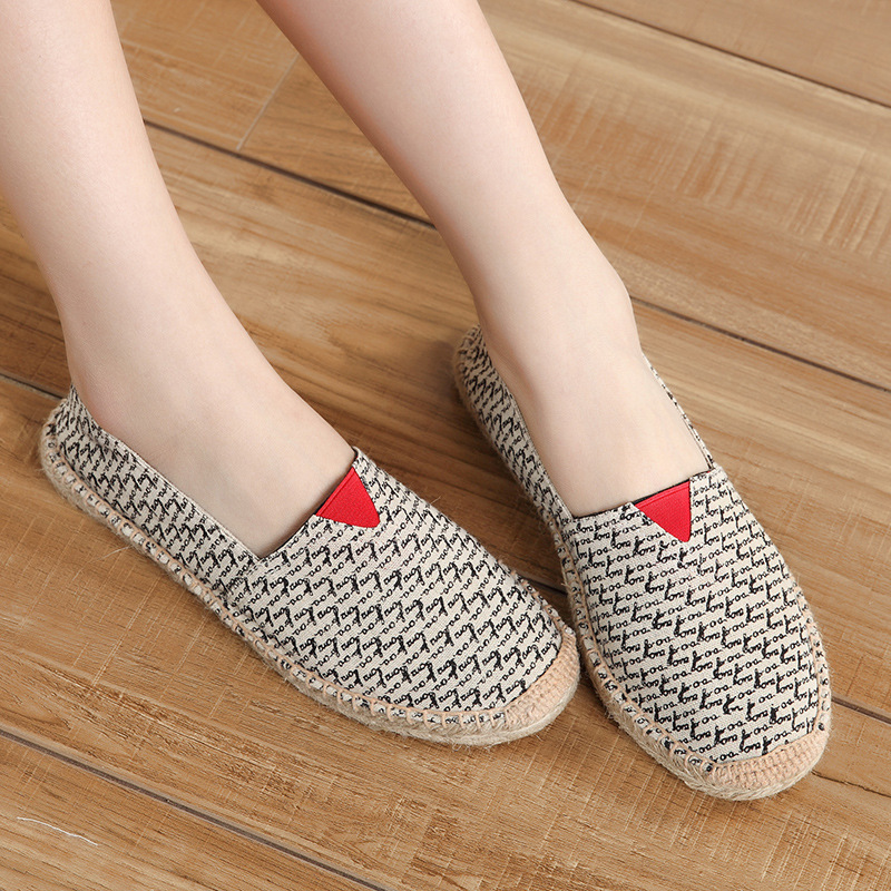 Summer women's straw breathable cloth espadrilles