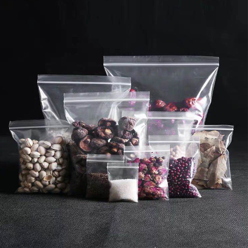 厂家现货平口袋pe自封塑料袋收纳袋透明包装袋大号中号小号