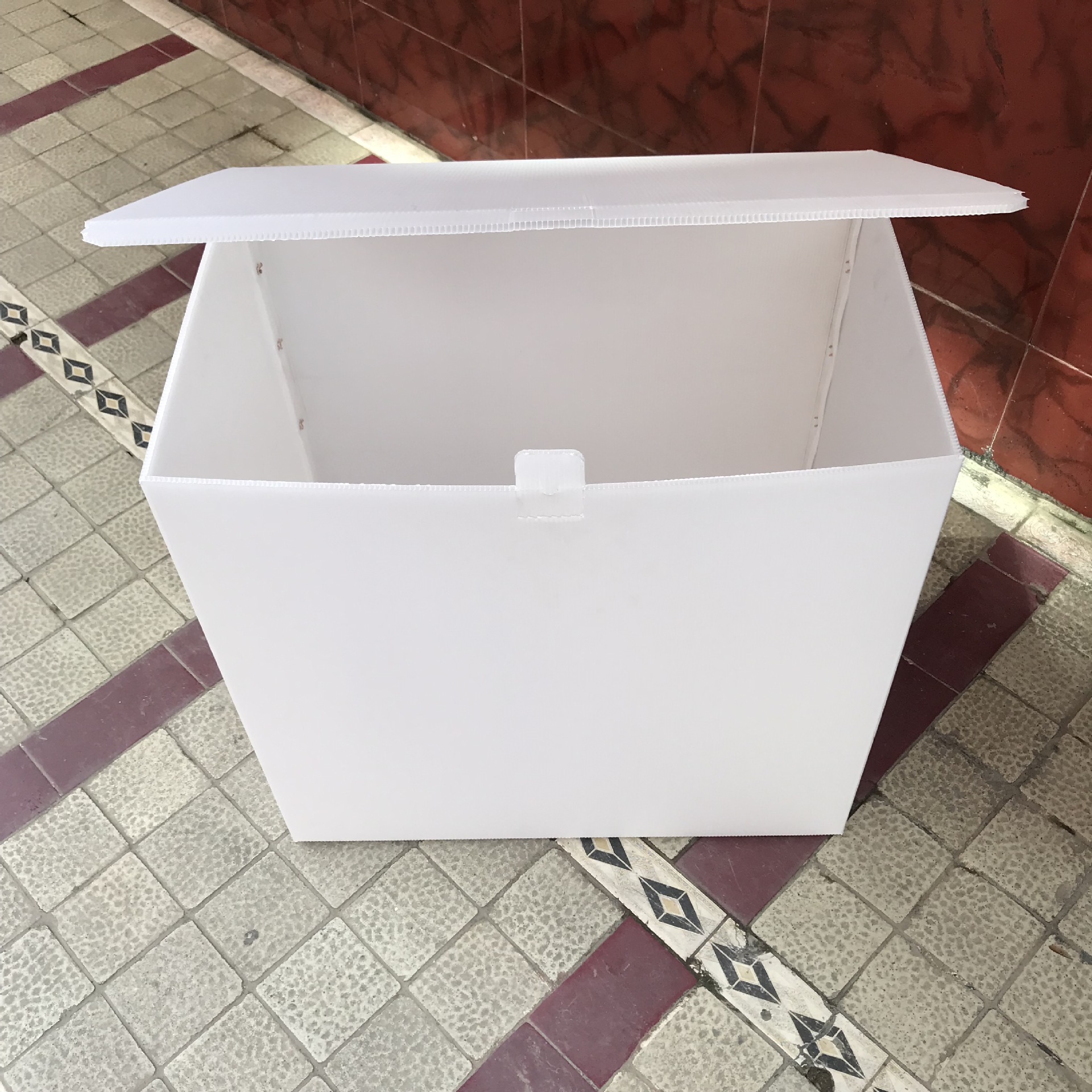 万通板成型折叠包装箱 两头通自封型钙塑板纸箱 塑料中空板折叠箱