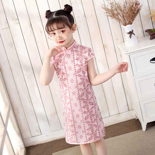 Cheongsam for kids Girl Chinese Dress cheongsam National Children Chinese Dress cheongsam dress short sleeve cheongsam