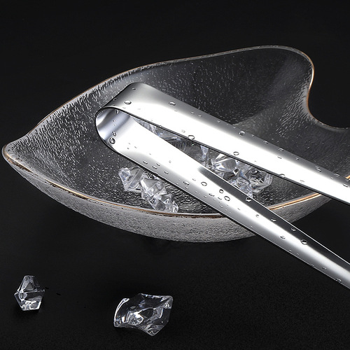 Factory direct supply of stainless steel ice clips, ice cubes, ice balls, anti-slip clips, buffet food food clips, bar tools