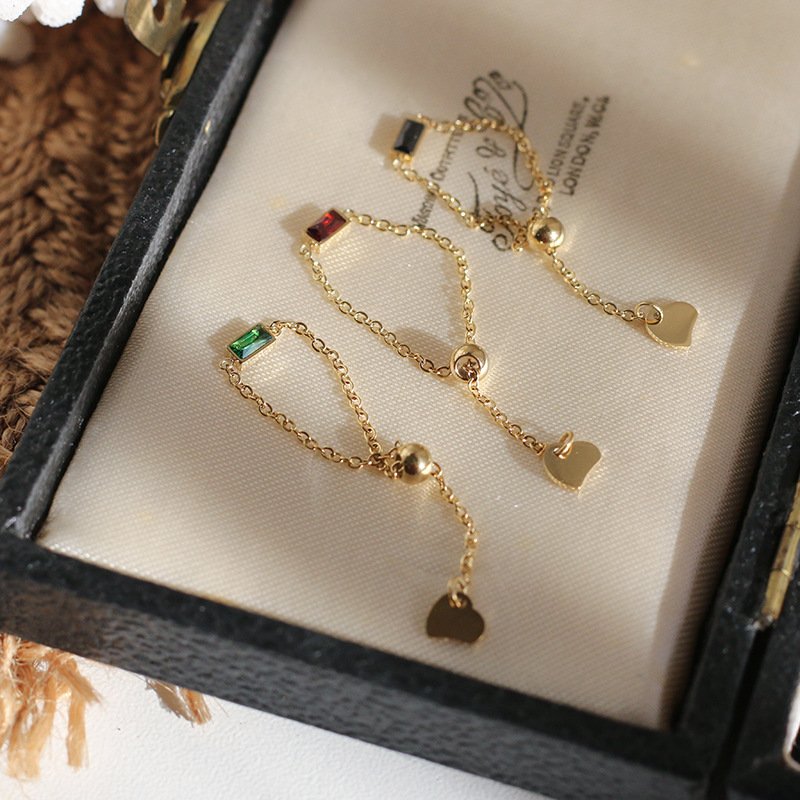 12g Weight PVD Coated Gold Plating Process Real Gold Plated Plating Material 18K Gold Plating Color 304 Stainless Steel Material Fashion Style Waterproof Non Tarnish Craft Red, Green, Black Color PVD Coated Real Gold Plated 18K Gold 304 Stainless Steel Fashion Waterproof Non Tarnish 2